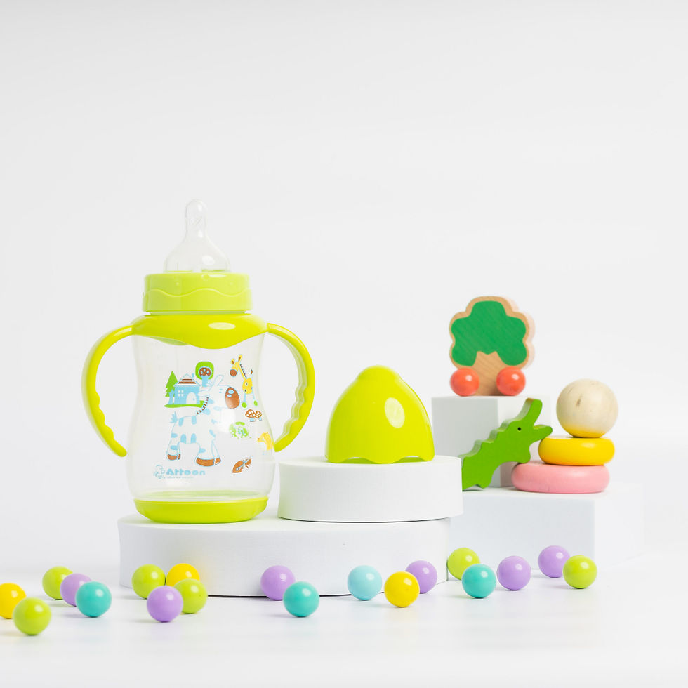 ภาพขนาดย่อ: ATTOON ขวดนมทรงถั่ว+แขนจับ 12oz