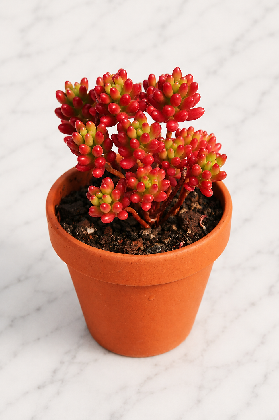 Kompakt gewachsene Sukkulente Sedum rubrotinctum aus eigener Gärtnerei