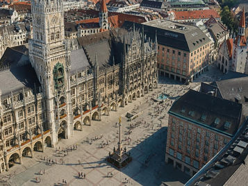 Marienplatz München: Herz der Metropole aus der Vogelperspektive