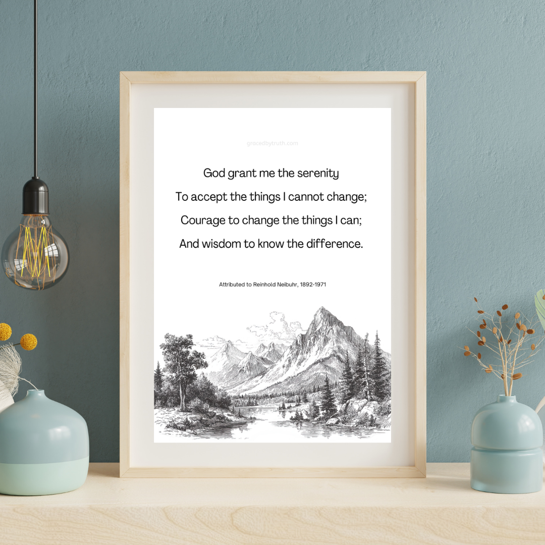 A4 PDF Printable | Serenity Prayer (Short Version) 1