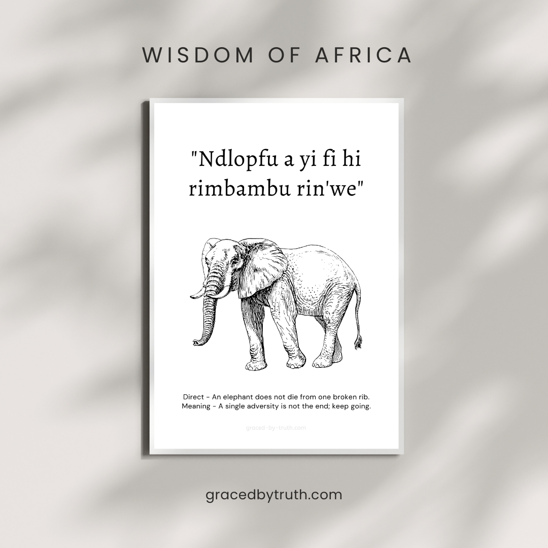 A4 PDF Printable | XiTsonga Idiom 1