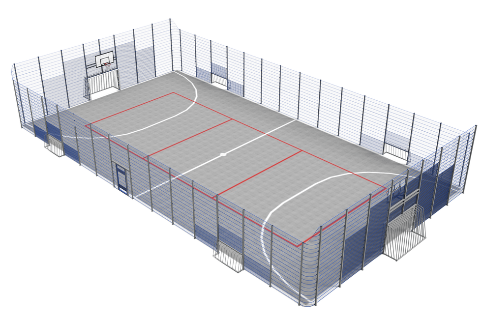 Спортивна антивандальна огорожа «БРУКЛІН» для футбольних, баскетбольних і мультиспортивних зон