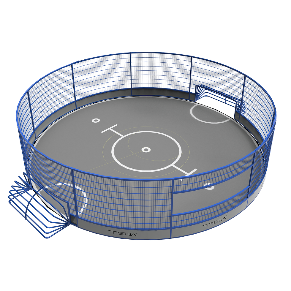 Модульний спортивний майданчик з антивандальним огородженням для панна футболу