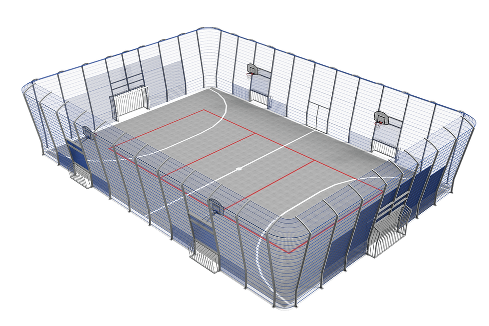 Спортивна антивандальна огорожа «ОЛІМПІК» для футбольних, баскетбольних і мультиспортивних зон