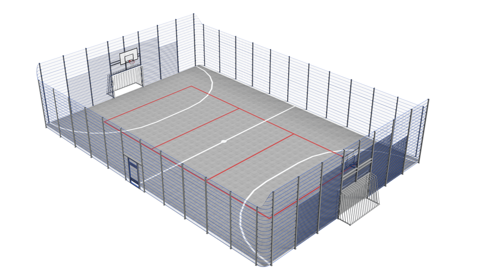 Антивандальна спортивна огорожа серії «БРУКЛІН» для міні футбольного та мультиспортивного майданчика