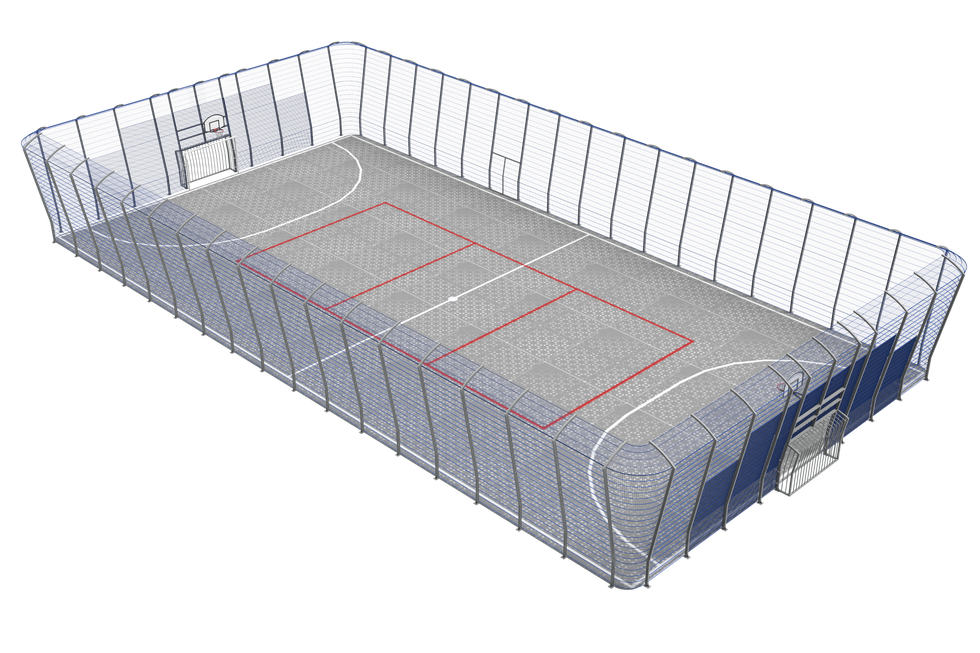 Спортивна антивандальна огорожа «ОЛІМПІК» для футбольних, баскетбольних і мультиспортивних зон