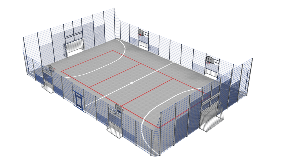 Спортивна антивандальна огорожа «БРУКЛІН» для футбольних, баскетбольних і мультиспортивних зон