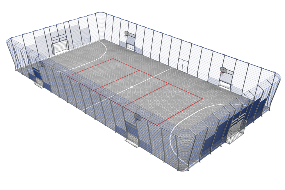Спортивна антивандальна огорожа «ОЛІМПІК» для футбольних, баскетбольних і мультиспортивних зон