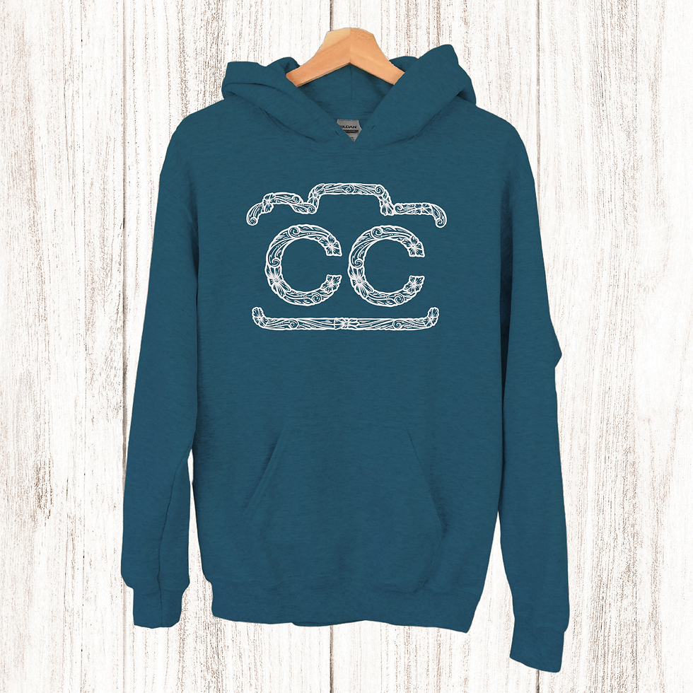 Cowgirl Captures Blue Hoodie