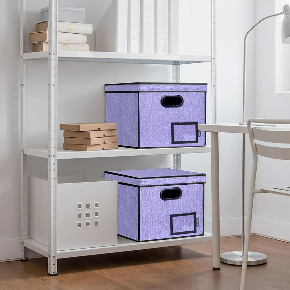 Thumbnail: File Organizer Box with Lid, Tab Friendly, Collapsible