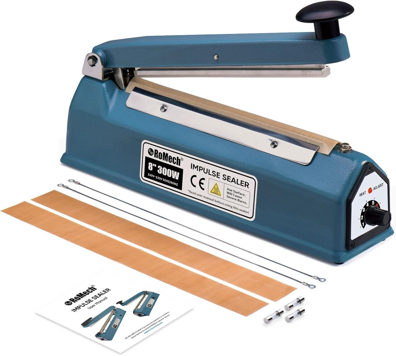 8 Inch / 12 Inch Impulse Bag Sealer, 300W/400W Manual Heat Sealer Machine