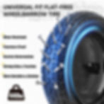 Thumbnail: Flat Free Wheelbarrow Tire and Wheel, Solid Replacement Tires, 4.80/4.00-8 Tire