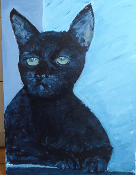 Kazimierz Klicki
Czarny Kot
malarstwo figuratywne
obraz akrylowy na płótnie
Warszawa 2017
wymiar 50 x 70 cm