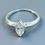 Thumbnail: Sterling Silver Ring set with Marquise CZ