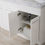 Thumbnail: Lotus 60" White Double Sink Vanity with Drains and Faucets in Chrome