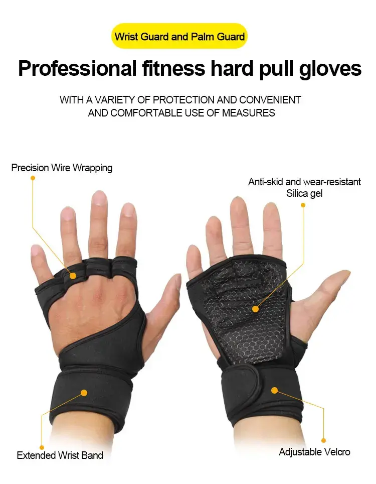 Thumbnail: Training Sport Gloves for Men Women Workout Gloves Fitness Body Building Weightl
