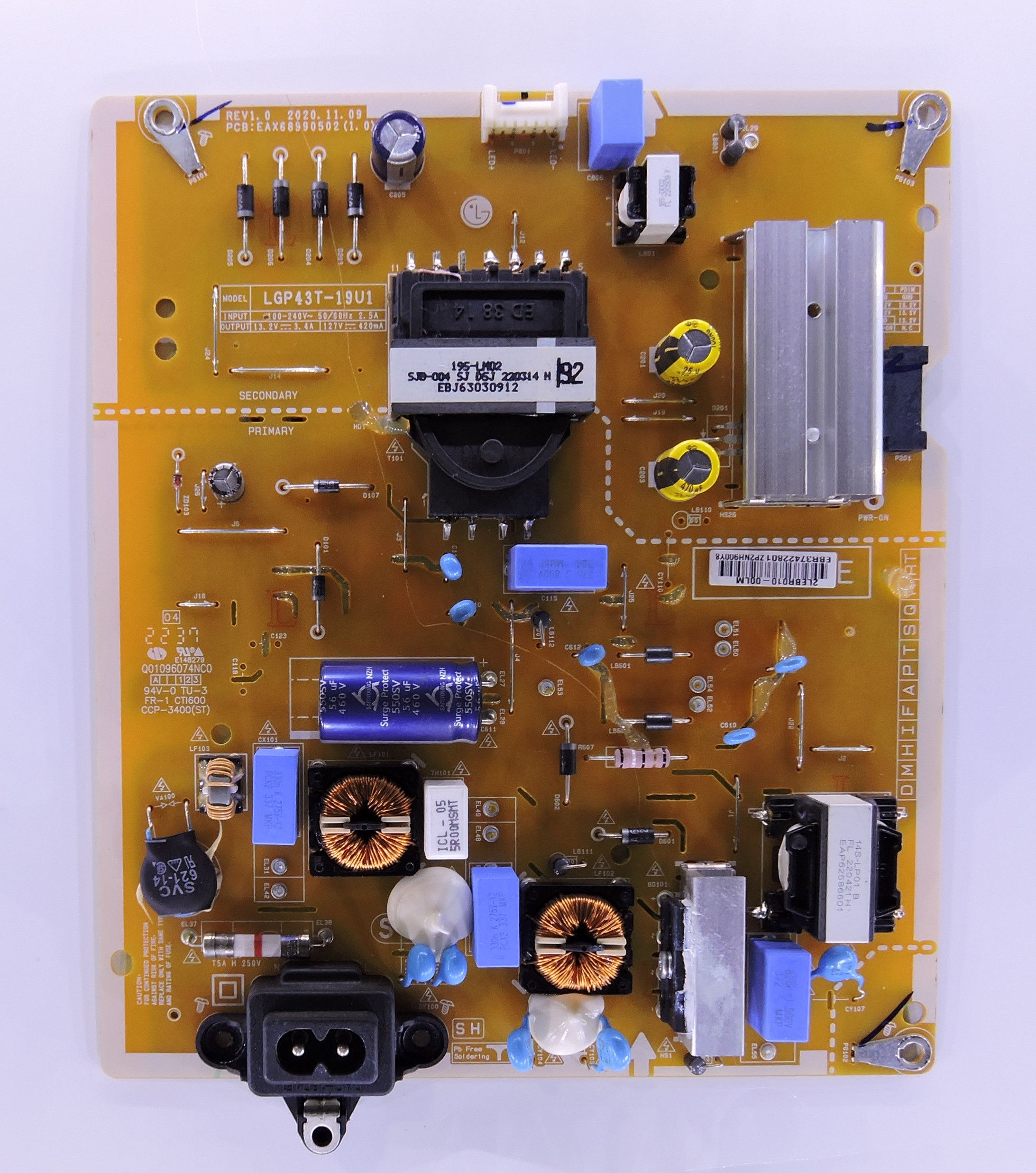 Placa Fonte Tv Lg - 43UQ7500PSF