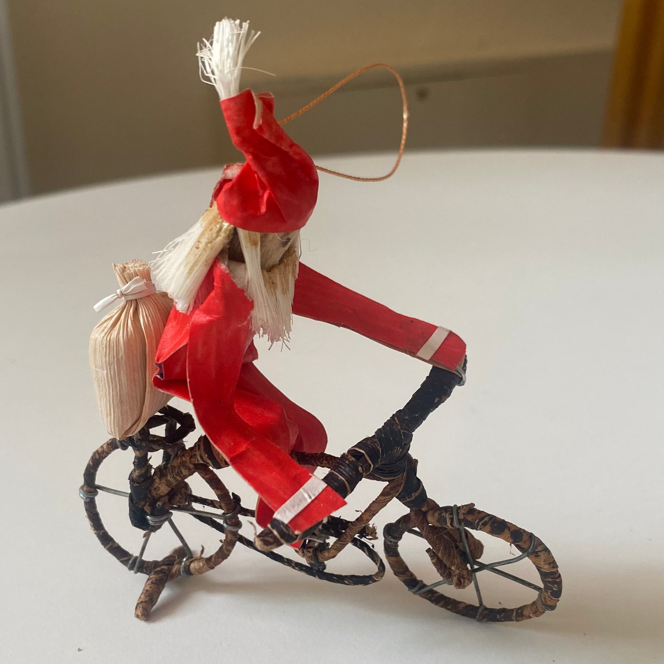 Santa on Bike Ornament