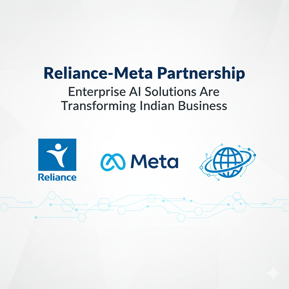 nterprise AI India, Reliance Meta partnership, Indian business transformation, AI solutions, digital India, technology, innovation, business growth, artificial intelligence, collaboration.