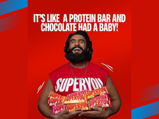 Ranveer Singh promoting SuperYou Pro protein powder, a gut-friendly, bio-fermented yeast protein blend designed for fitness and wellness enthusiasts.