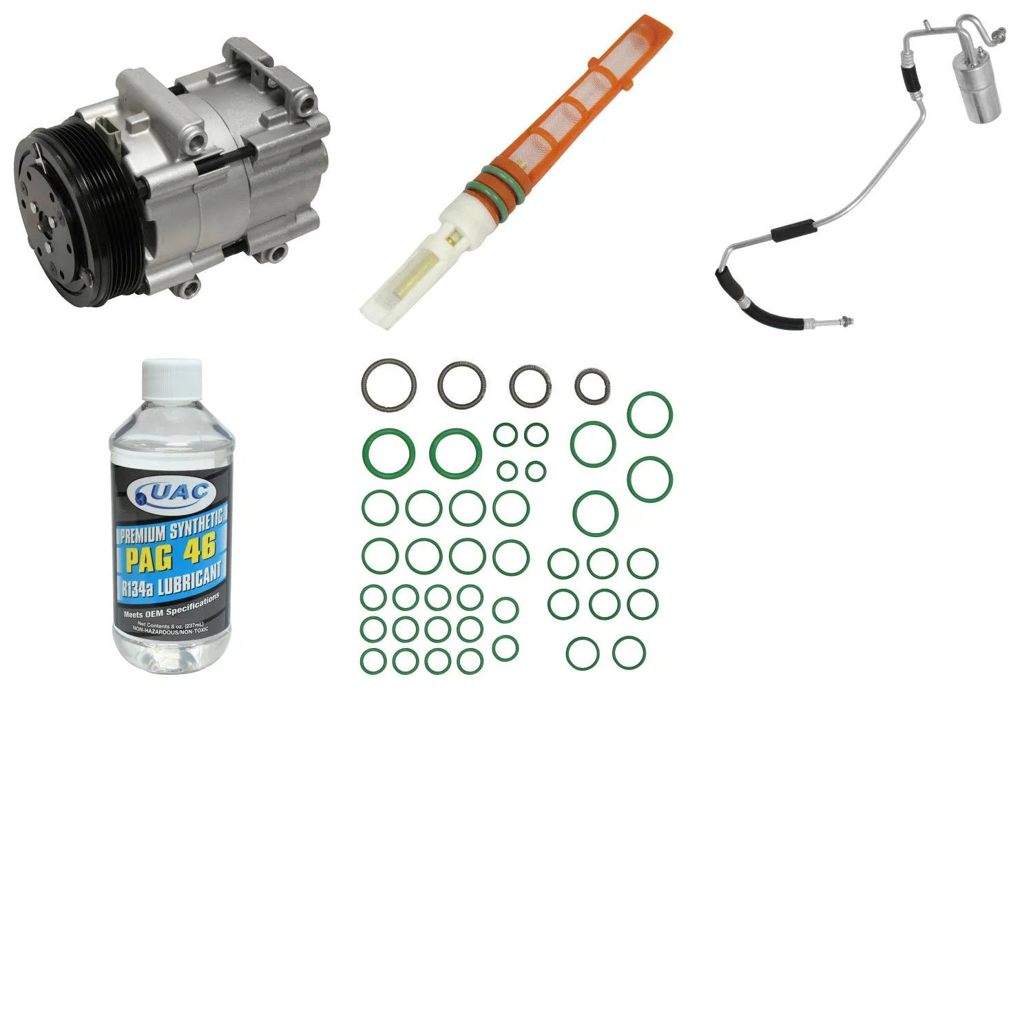 A/C Compressor Kit for FORD TAURUS GL LX L 3.0L OHV FI MFI 1992-1993 RA/4699RPP