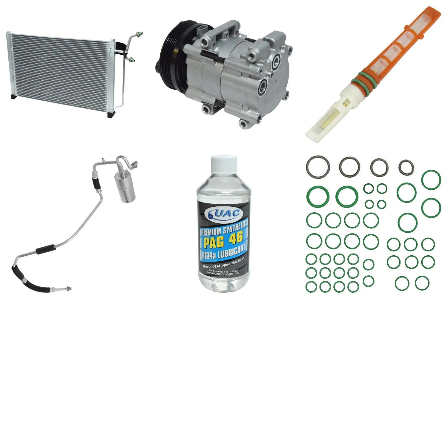 A/C Compressor Kit for FORD TAURUS GL LX L 3.0L OHV FI MFI 1992-1993 RA/4706RPP