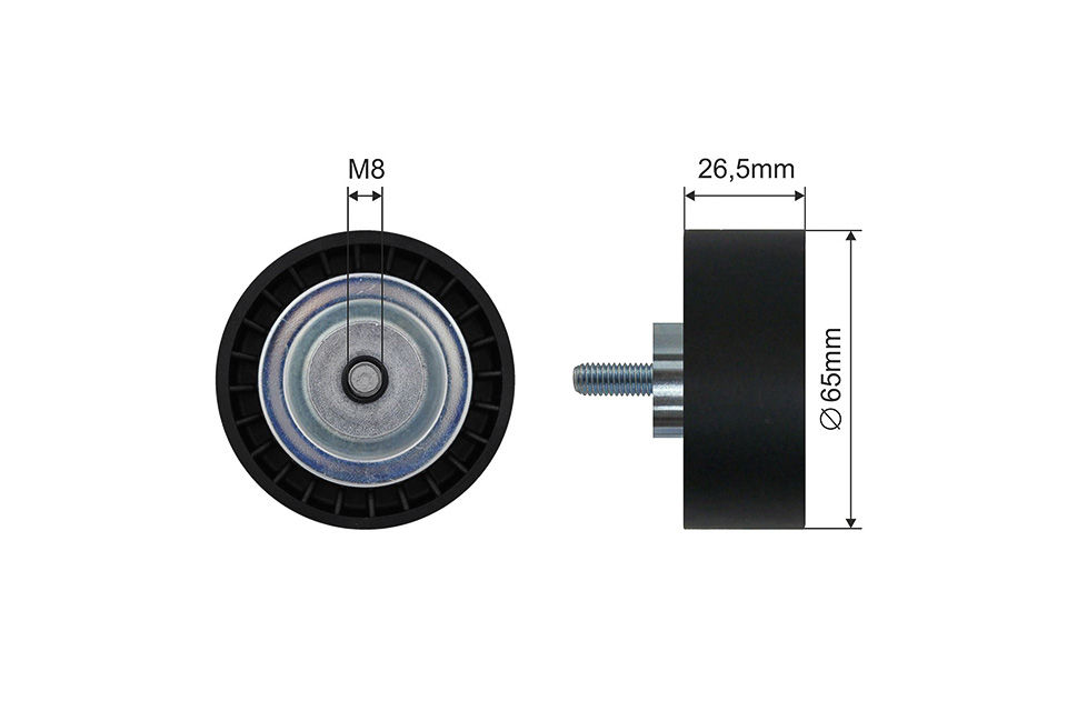 NTY PULLEY IDLER V-BELT FOR MERCEDES SPRINTER (B906) 210 CDI, 213 CDI RNK-ME-062