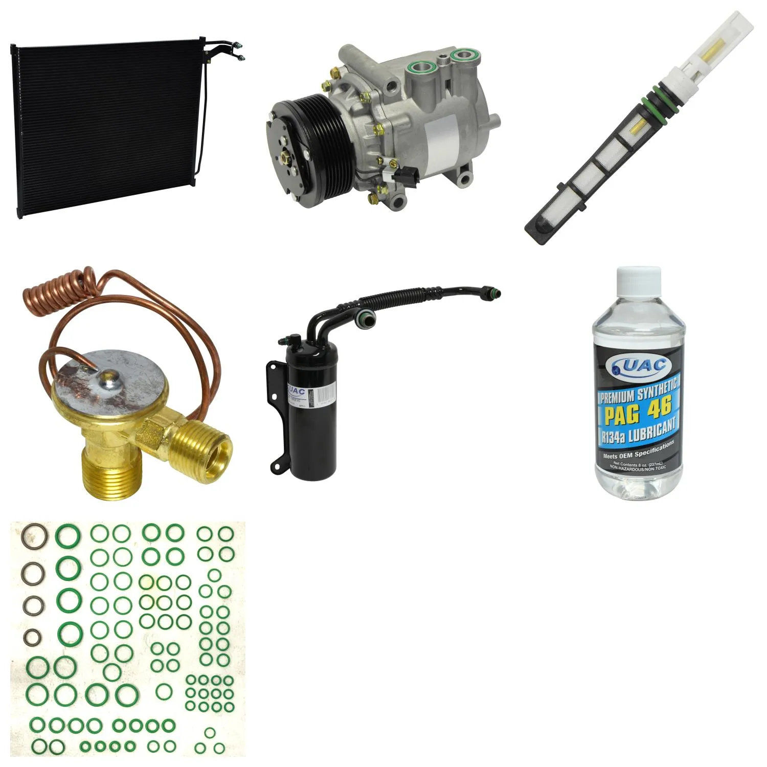 A/C Compressor Kit for FORD E-350 ECONOLINE CLUB WAGON 7.3L 2002-2003 RA/718RPP