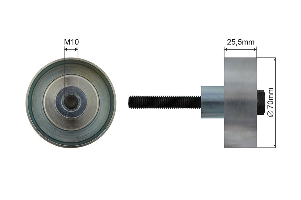 NTY PULLEY IDLER V-BELT FOR OPEL INSIGNIA,ANTARA,SAAB 9-5,TRAVERSE RNK-PL-040