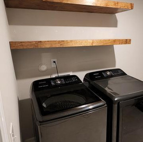 Laundry Room Floating Shelves