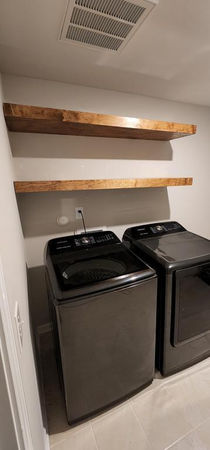 Laundry Room Floating Shelves