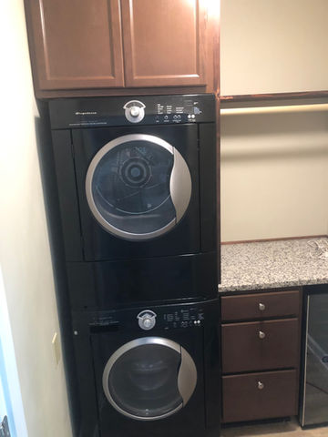 Custom Washer Dryer Cabinetry, Hanging Rod, & Prep Space