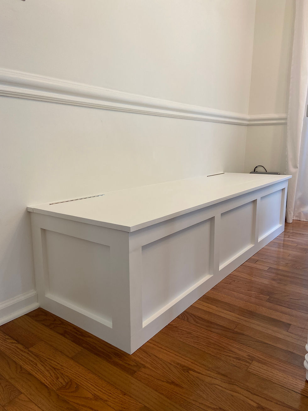 a standalone bench with a top opening