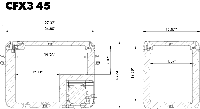 dometic cfx3 45 power consumption