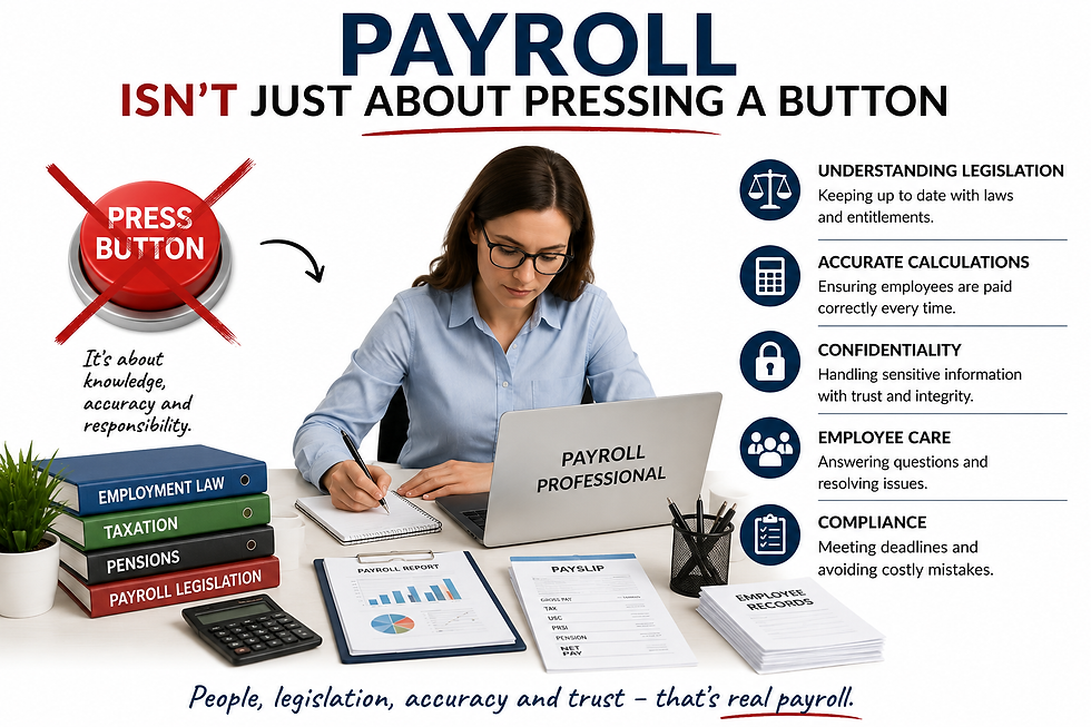 A woman on laptop working - it isn't just about pressing a button