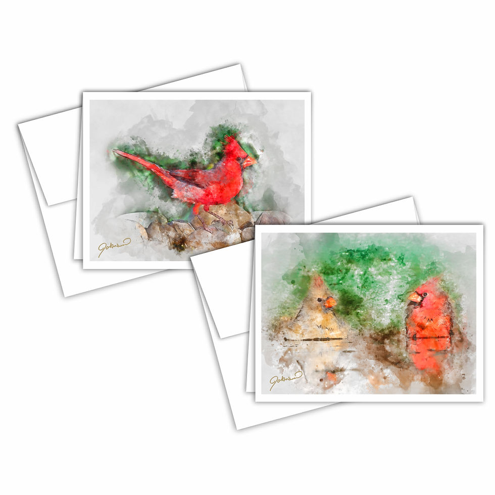 Thumbnail: Watercolor Cardinal Notecards