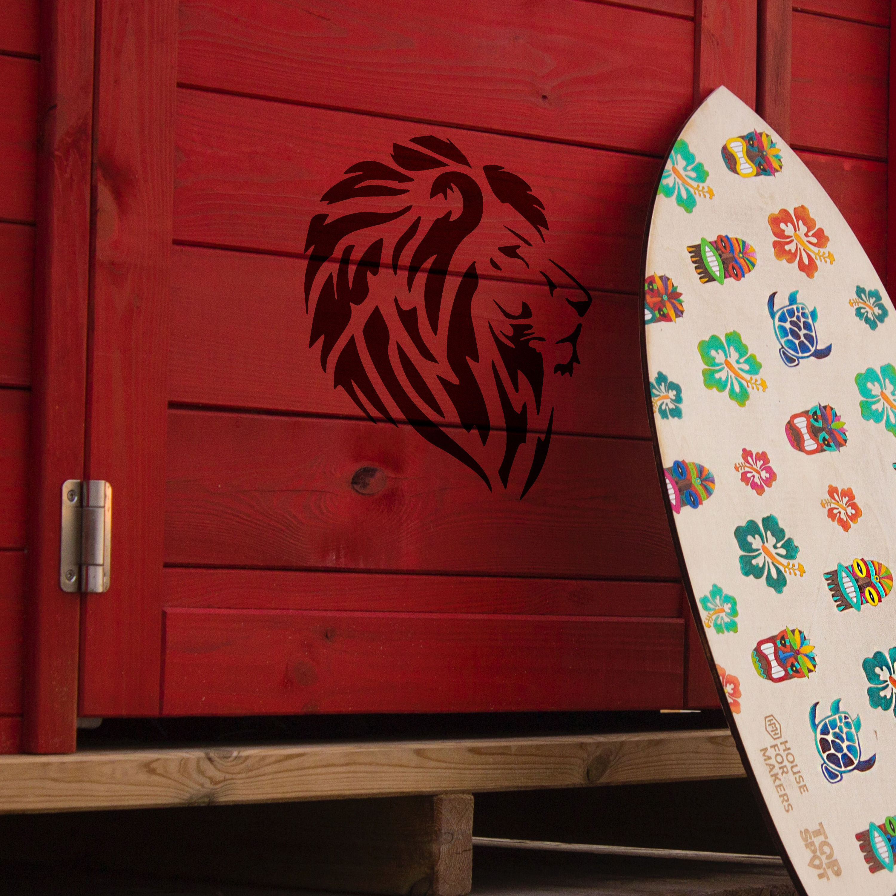 Sablon decorativ reutilizabil A4 - Lion Profile (1285)