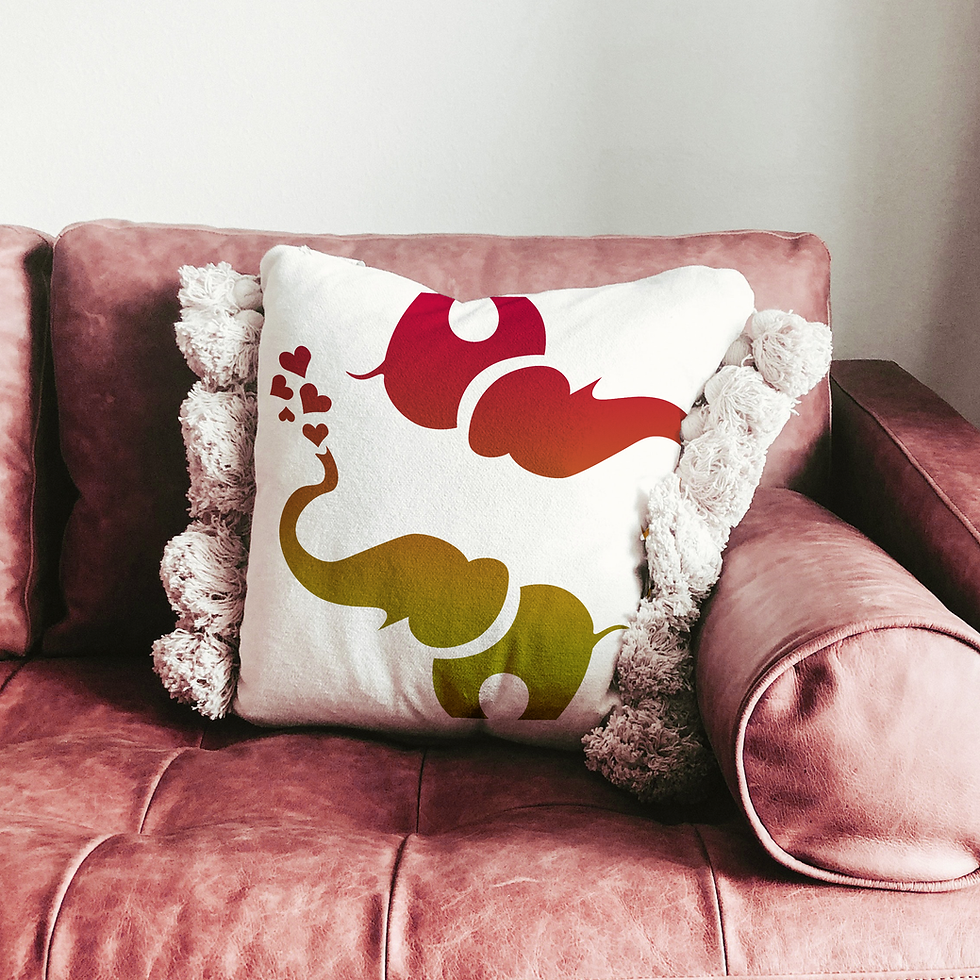 Miniatură: Sablon decorativ reutilizabil A4 -  Elephant (1396)