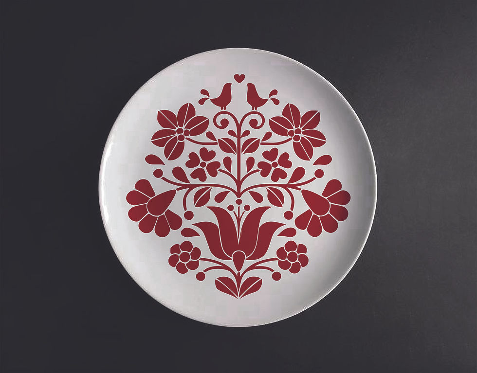 Miniatură: Sablon decorativ A4 Magy Folk (1023)