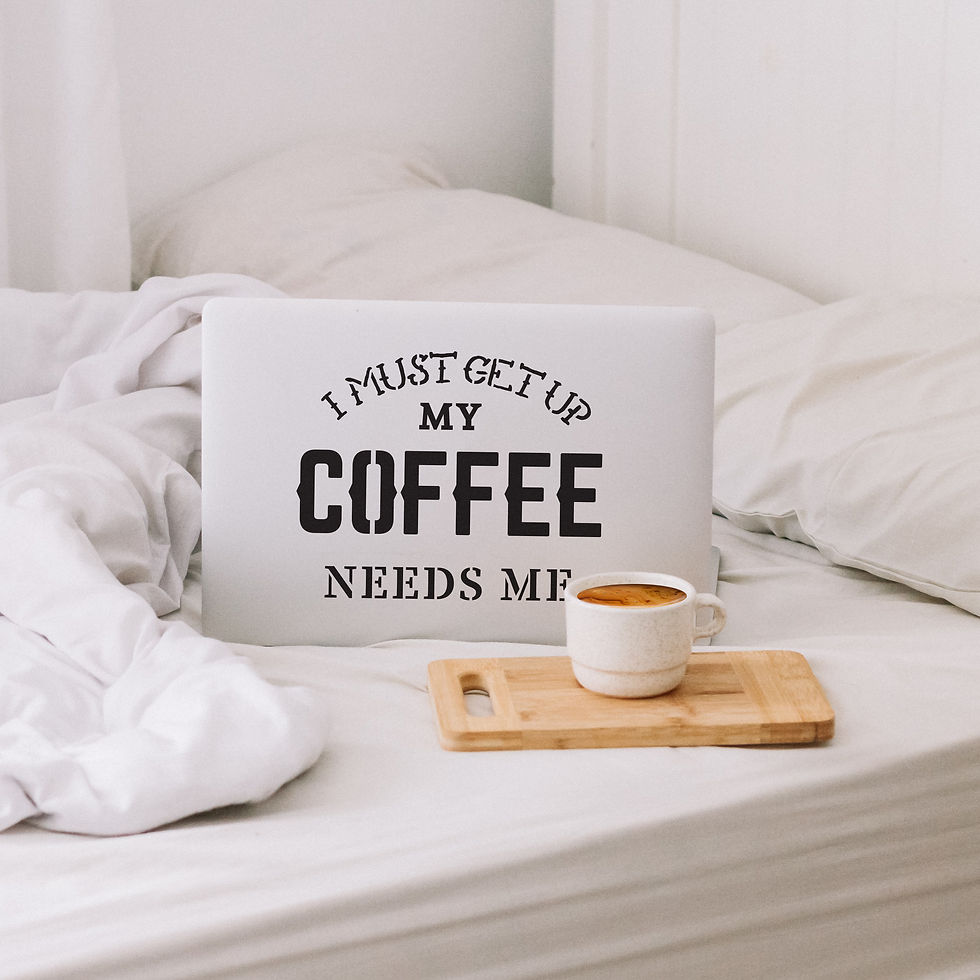 Miniatură: Sablon decorativ reutilizabil A4 - Coffee needs me (1187)