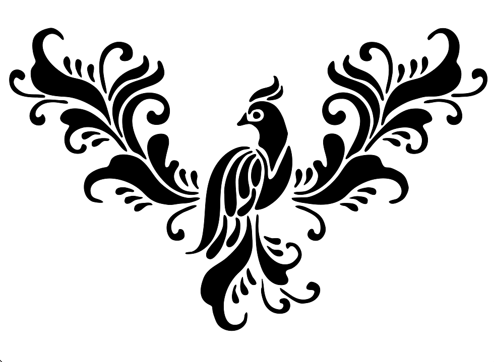 Miniatură: Sablon decorativ reutilizabil A4 - Flower Hearts (1301)