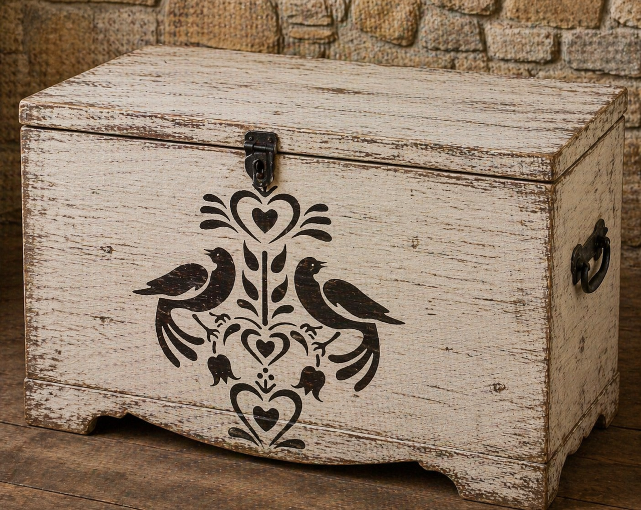 Sablon decorativ reutilizabil A4 - Bird Decor (1259)