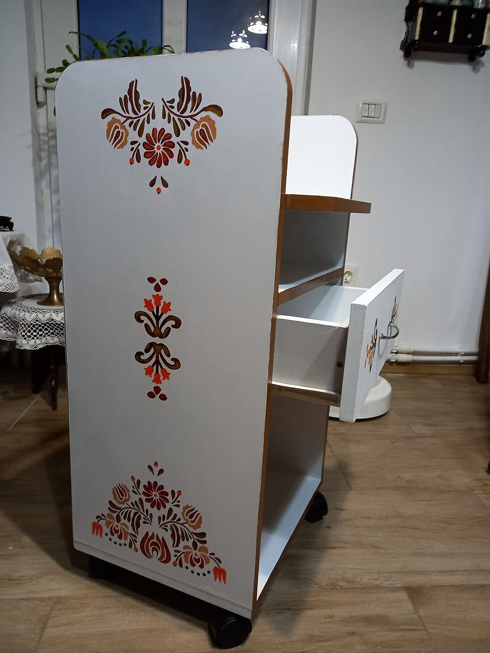 Miniatură: Sablon decorativ reutilizabil A4 - Folklore (1310)