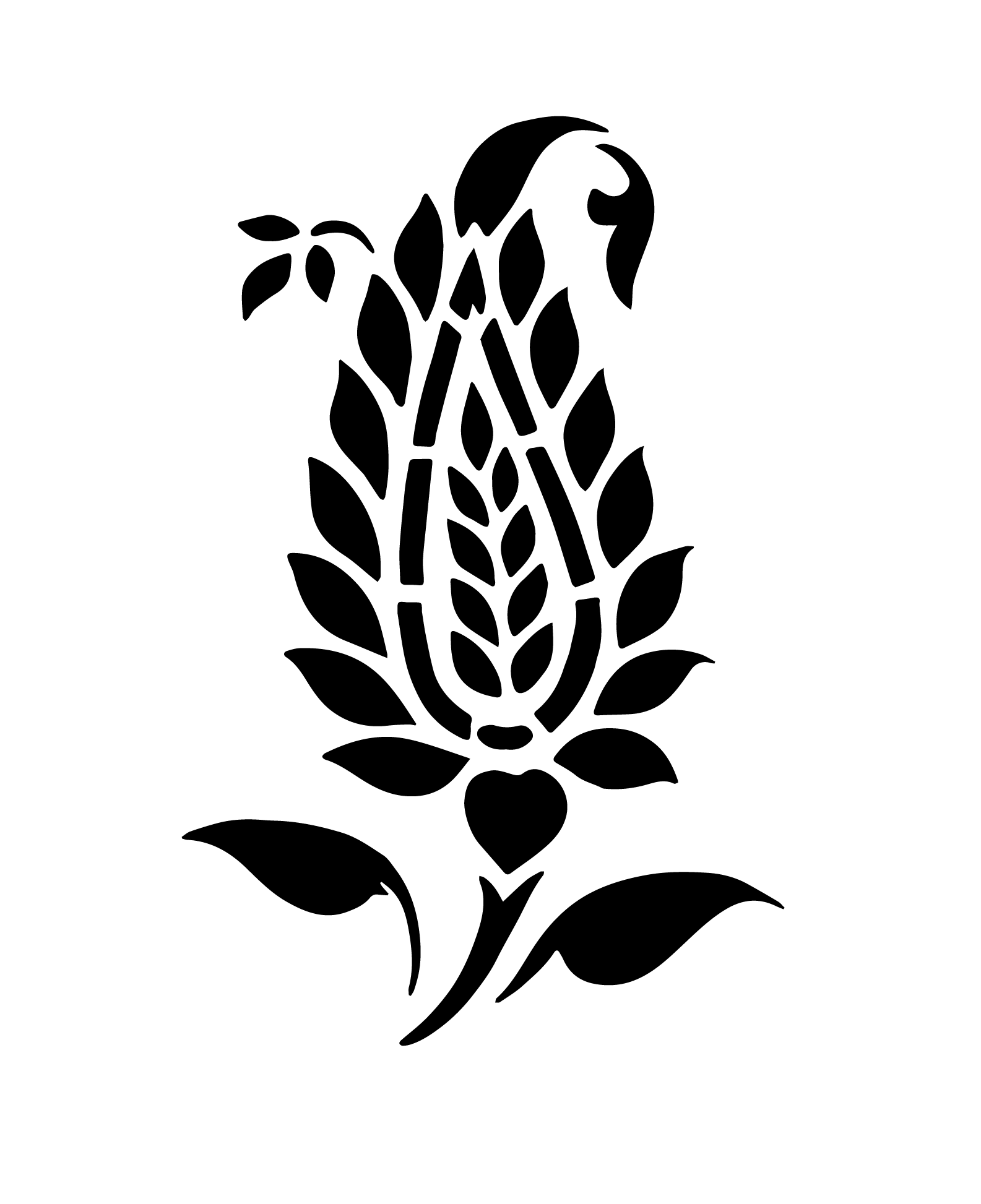 Sablon decorativ reutilizabil A4 - Flower Mik (1330)
