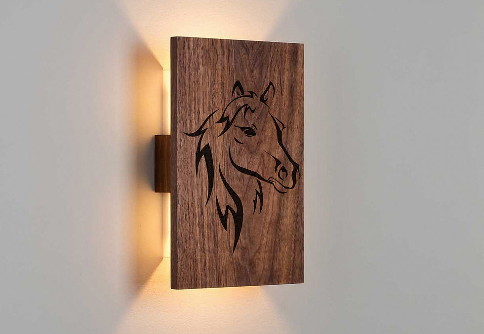 Miniatură: Sablon decorativ reutilizabil A4 - Horse gold (1137)