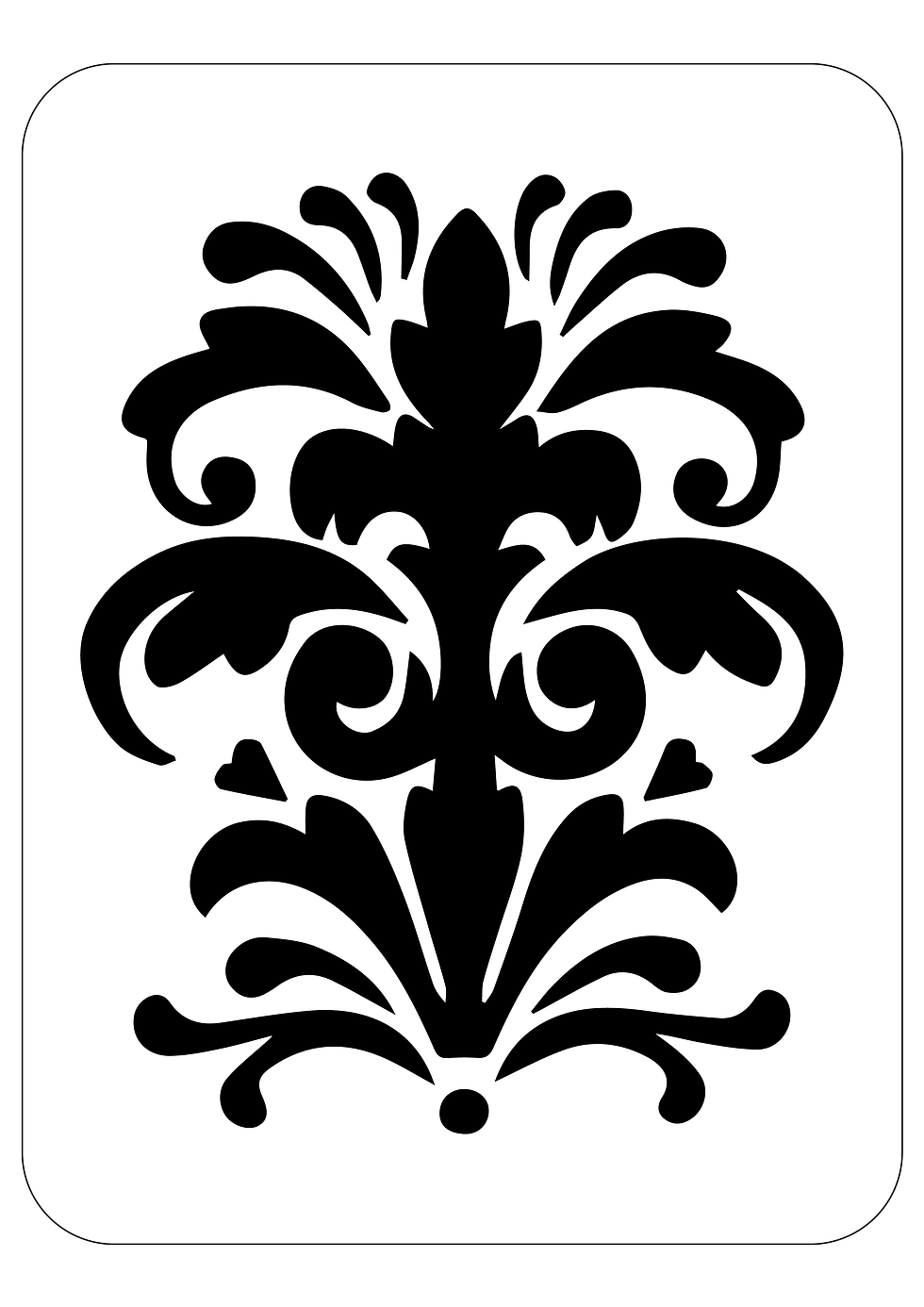 Miniatură: Sablon decorativ reutilizabil A4 -  Damask Air  (1212)