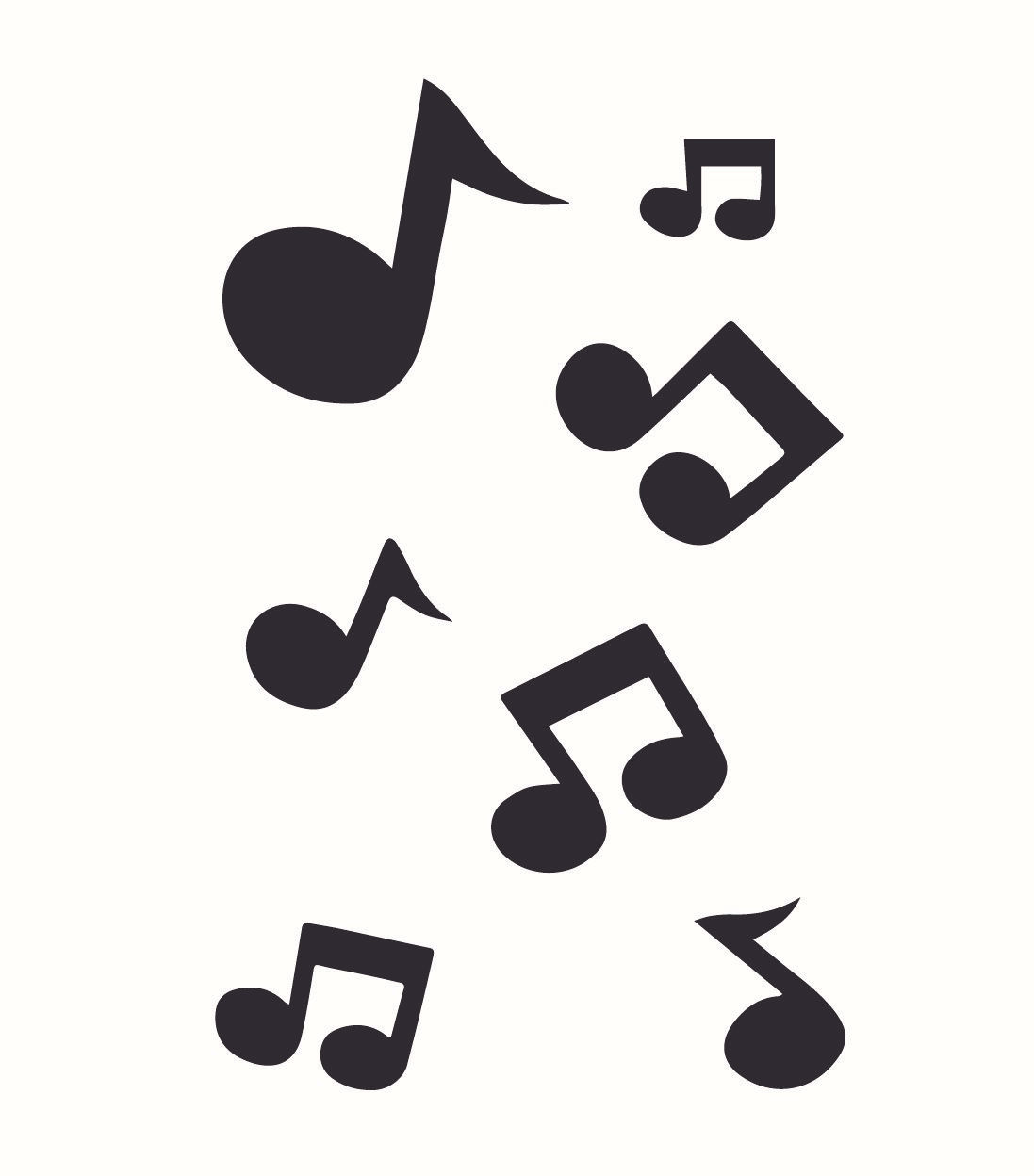 Sablon decorativ Musical notes (1021)