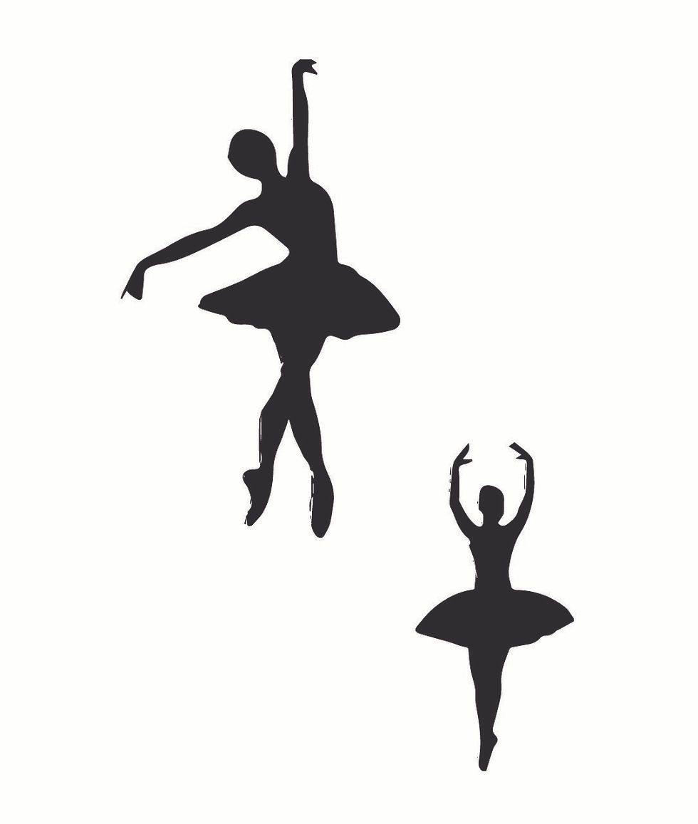 Miniatură: Sablon decorativ reutilizabil - Balerina (1088)