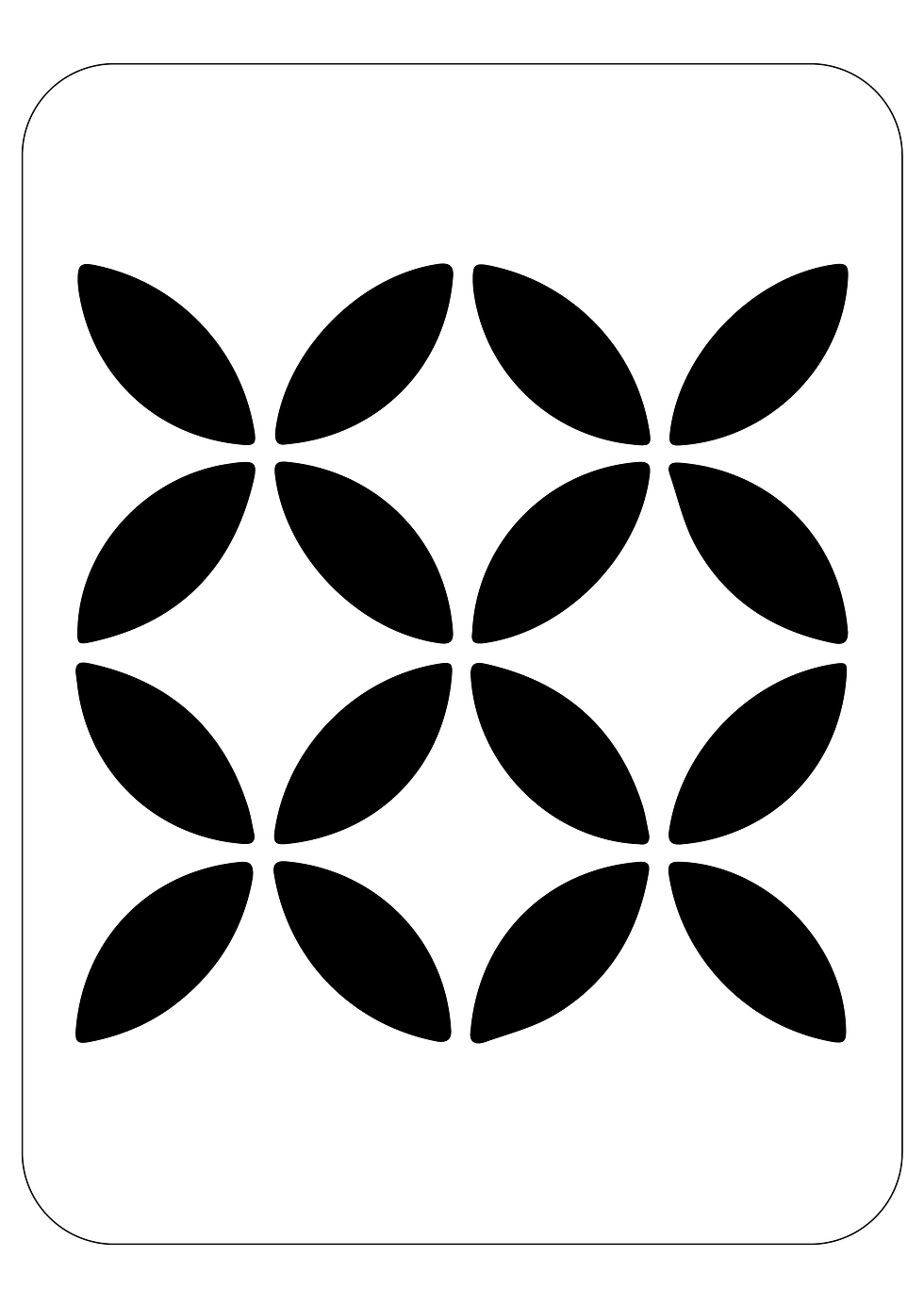 Miniatură: Sablon decorativ reutilizabil A4 - Geometric (1206)