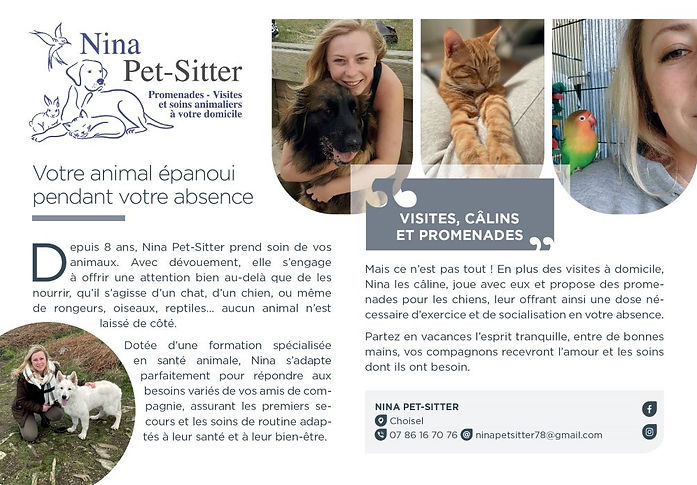Article du magazine Ma Vallée - Nina Pet sitter